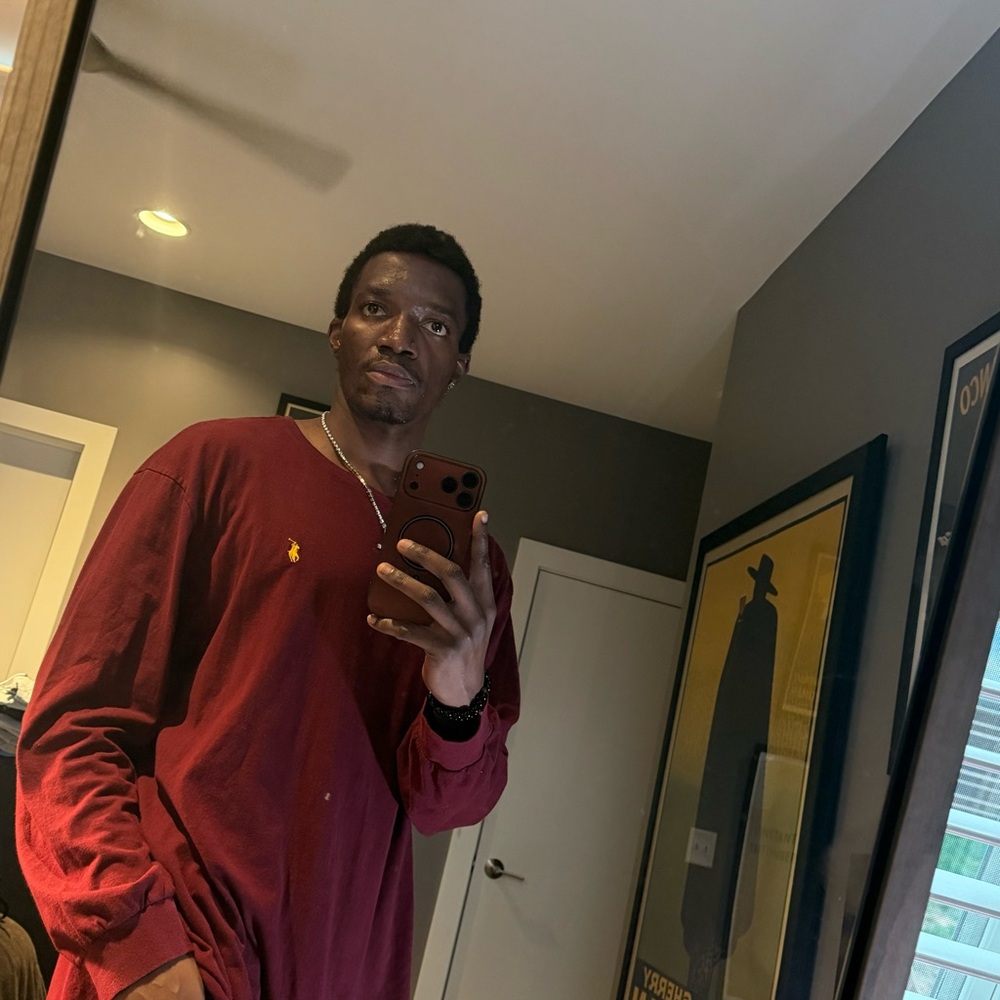 Polo by Ralph Lauren Long Sleeve Crewneck Tee in Burgundy with Yellow Pony - Picture 6 of 10